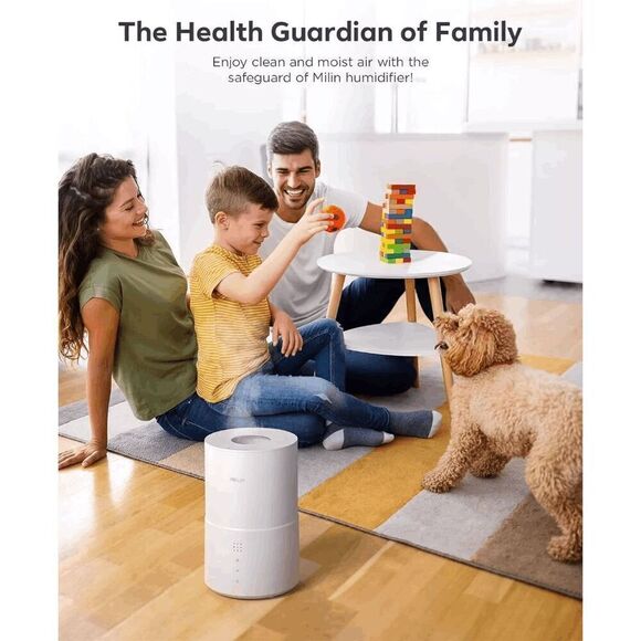 NEW 2L Ultrasonic Cool Mist Humidifier for Bedroom with Essential Oil Diffuser - Picture 7 of 7